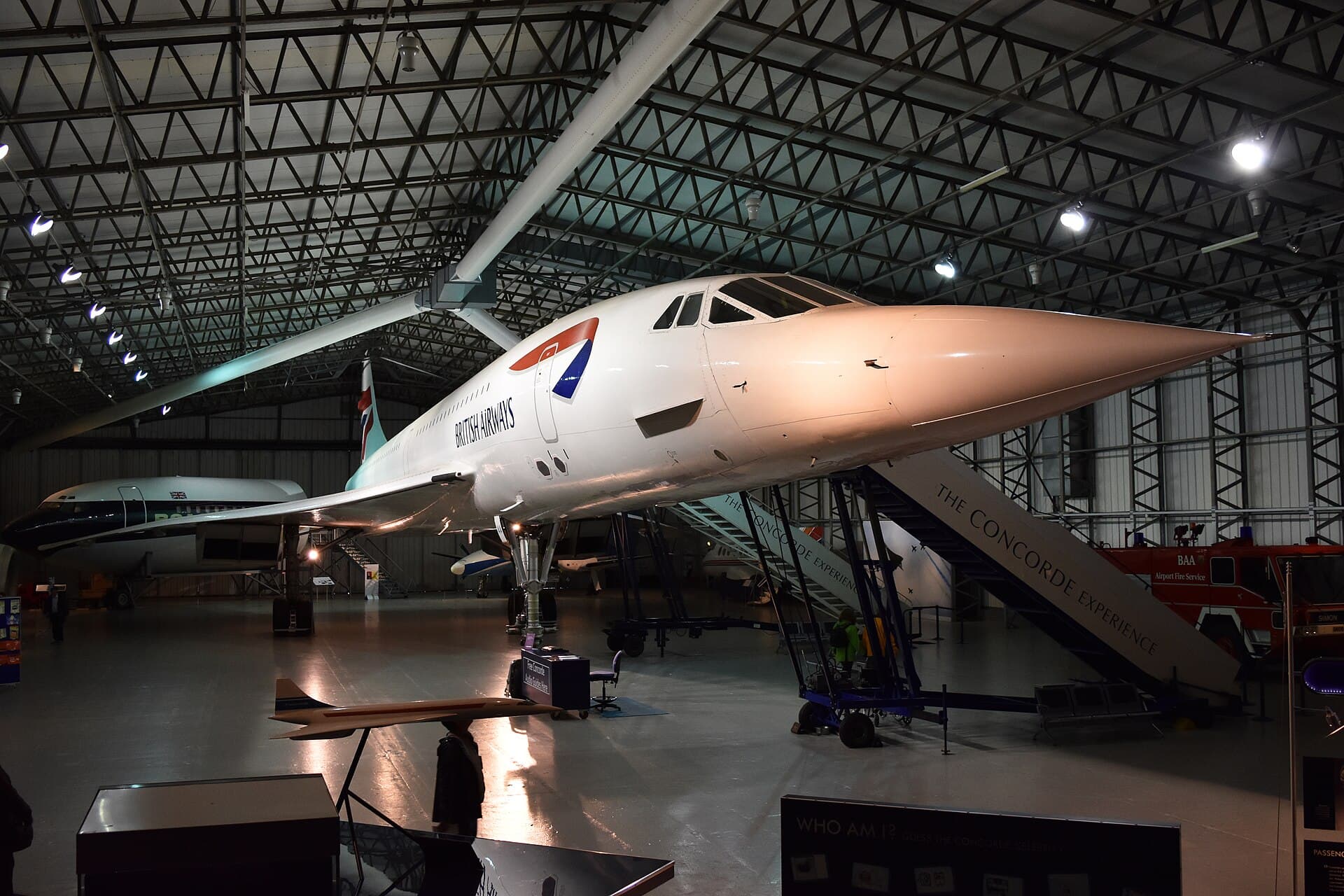 G-BOAA, the first Concorde delivered to British Airways, preserved under cover