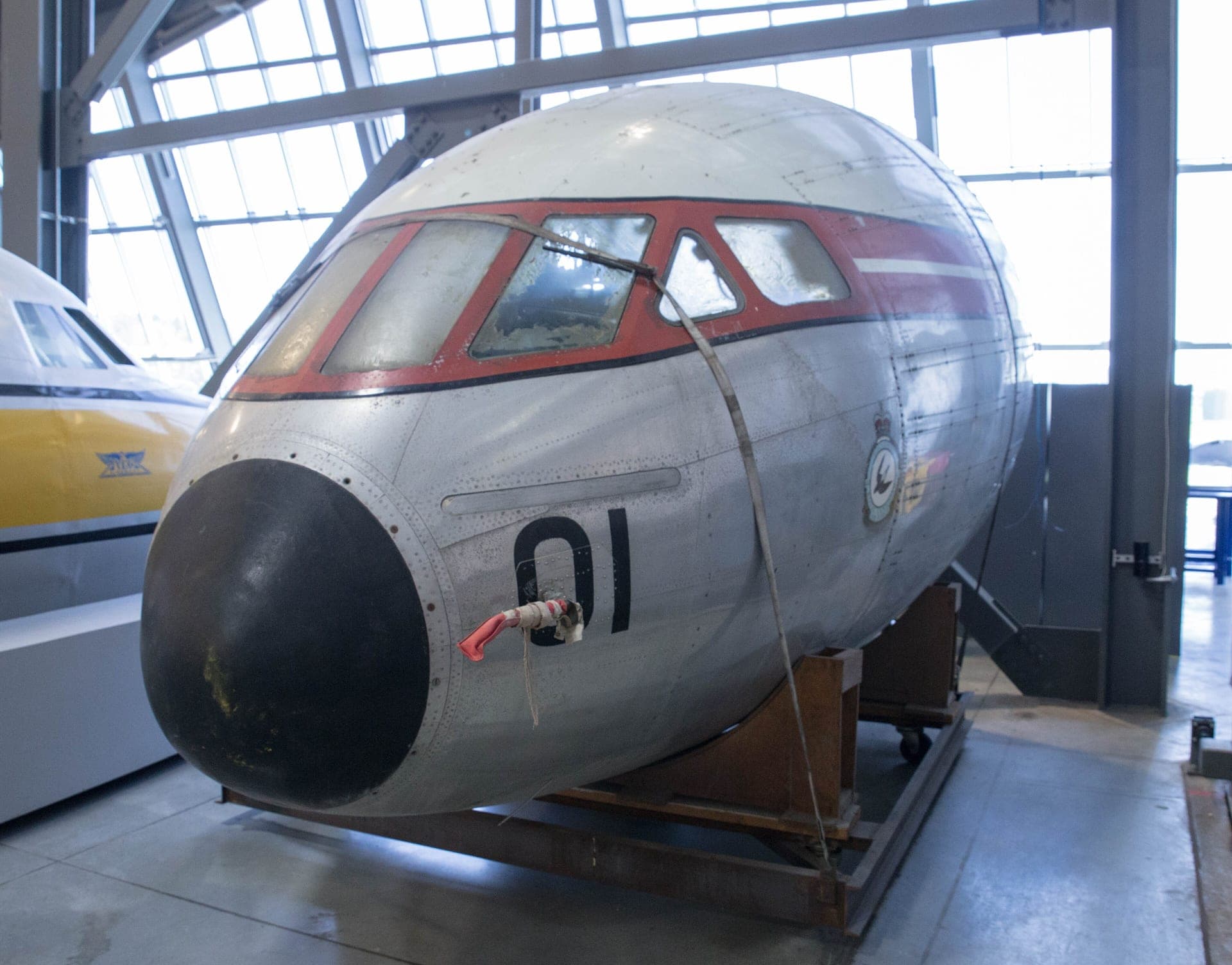 Un de Havilland Comet 1A au sol, la version export vendue à des compagnies telles qu'Air France et l'Union Aéromaritime de Transport
