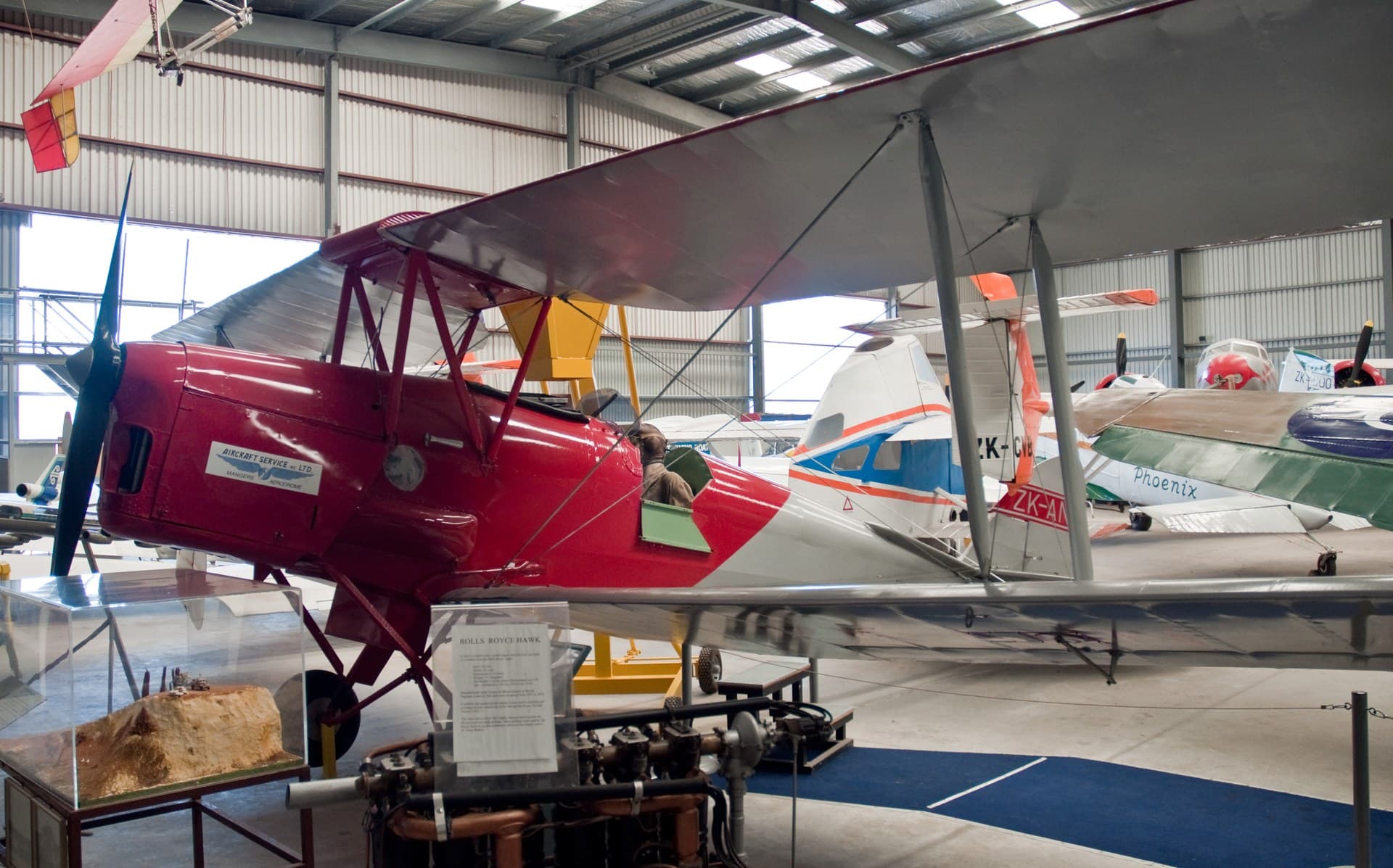 Un DH.82A Tiger Moth, immatriculé ZK-ANN, conservé au musée MOTAT d'Auckland, en Nouvelle-Zélande