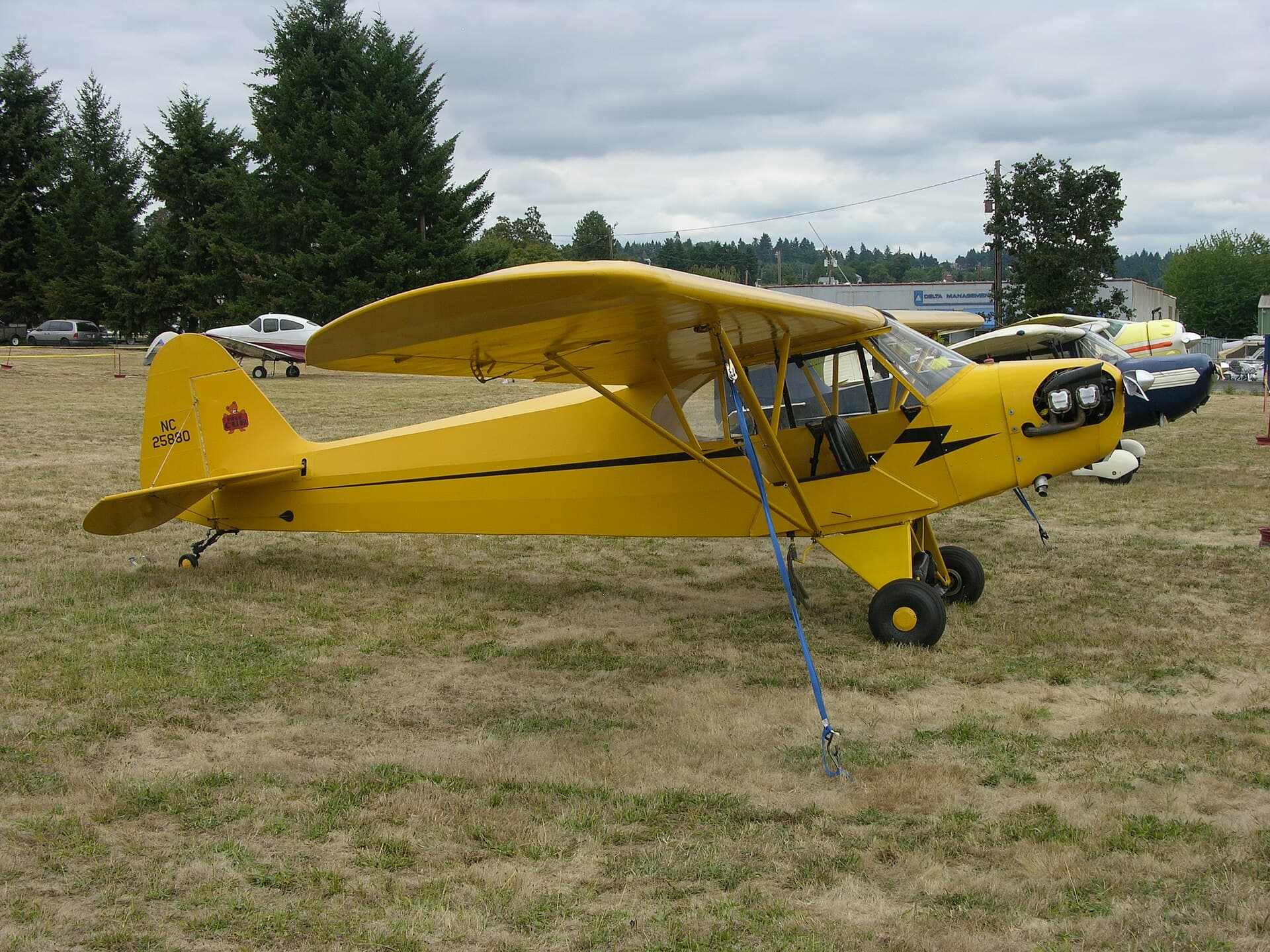 Un Piper J3L-65 Cub de 1939, immatriculé N25880, équipé d'un moteur Lycoming