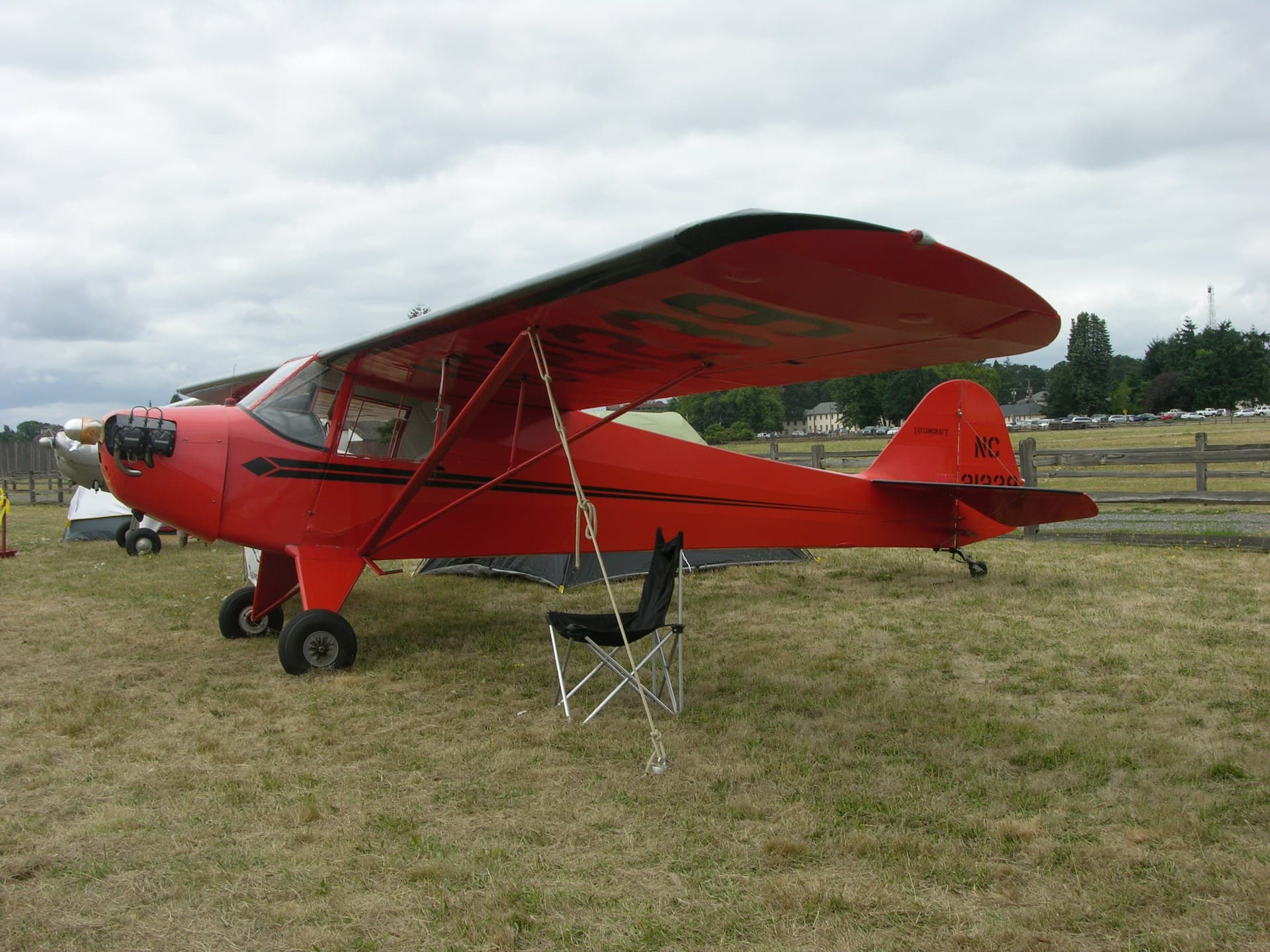 Un Taylorcraft BC-65 de 1938, immatriculé NC21239, lors d'un meeting aérien
