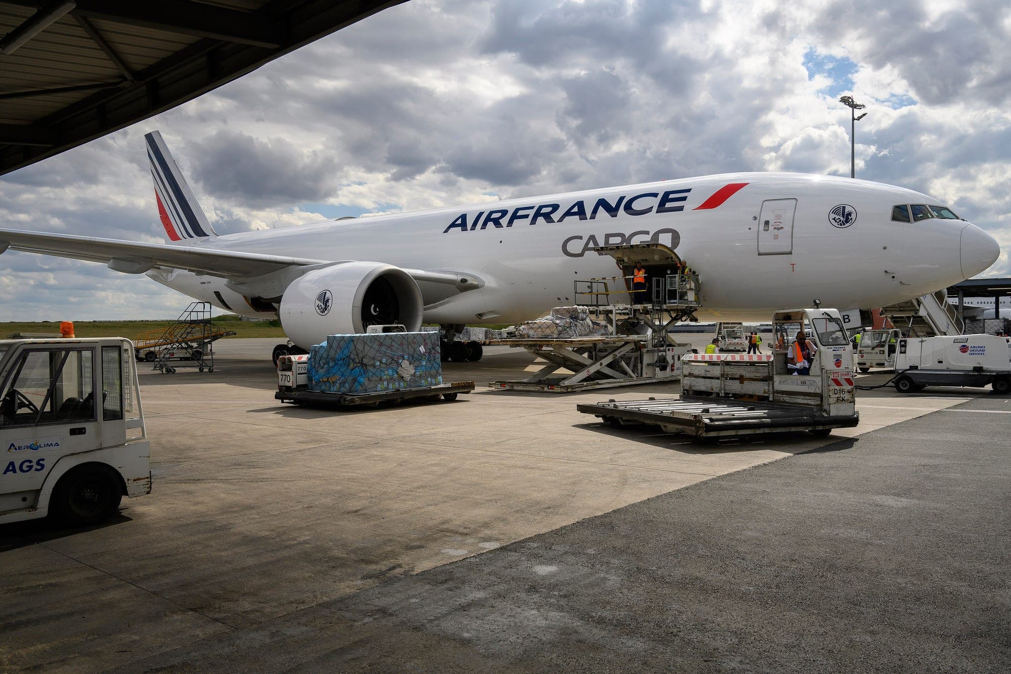 An Air France Cargo Boeing 777F, one of the two freighters in the fleet.