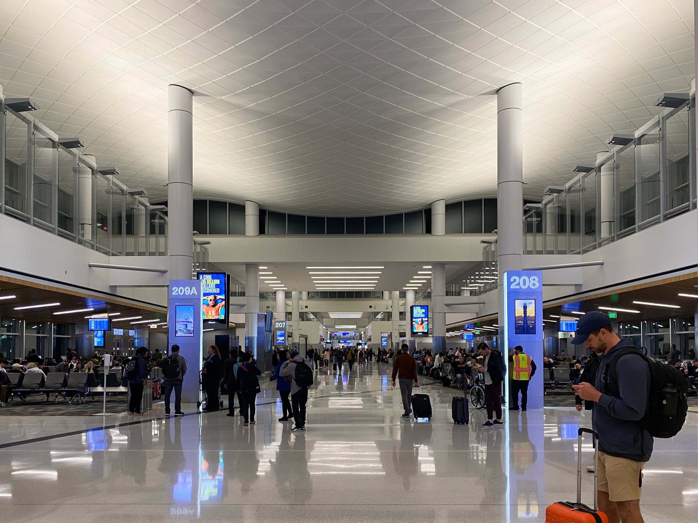Inside the Midfield Satellite Concourse (the West Gates) in 2023