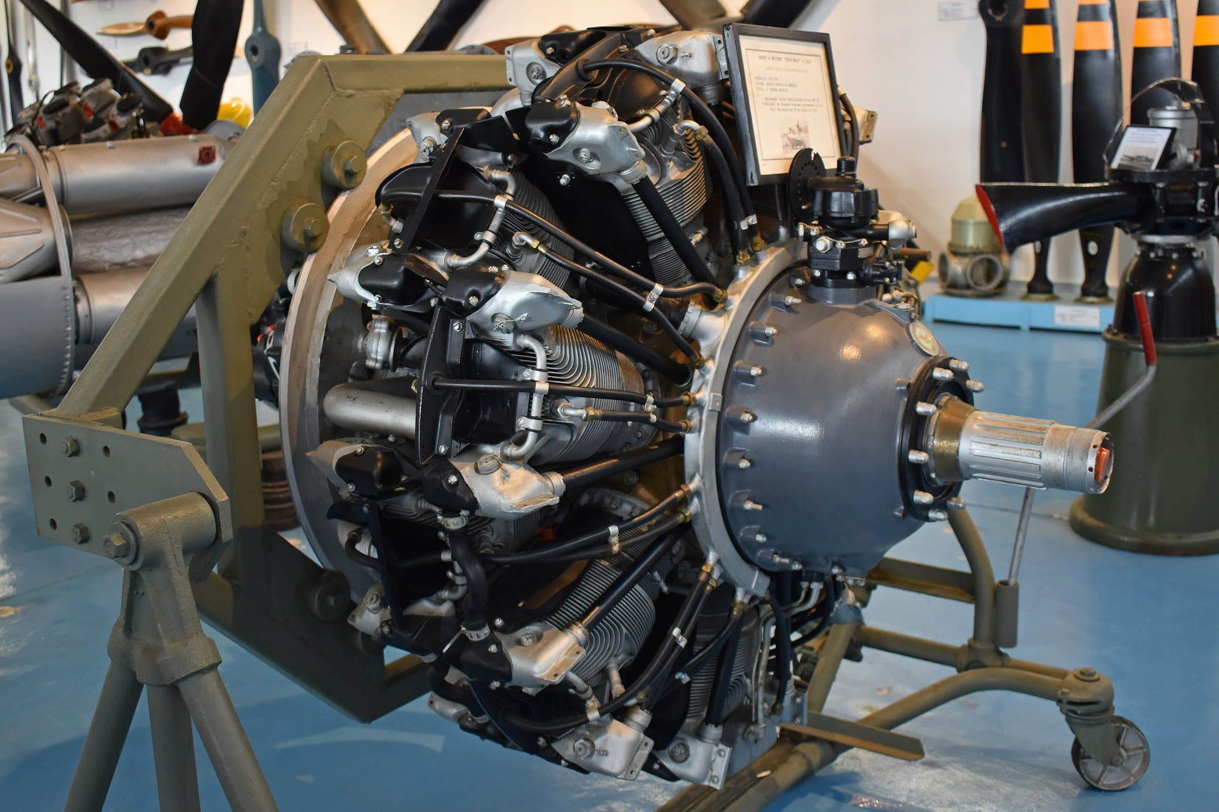 Un Pratt & Whitney R-1830 Twin Wasp au Museu do Ar d'Alverca, au Portugal, en 2022