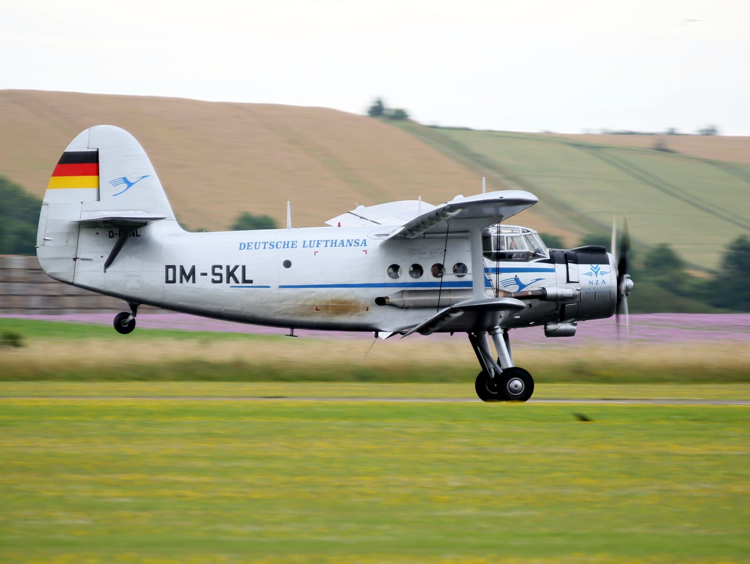 Un Antonov An-2 à Flying Legends en 2016, l'avion pour lequel le descendant soviétique du Cyclone est encore construit neuf