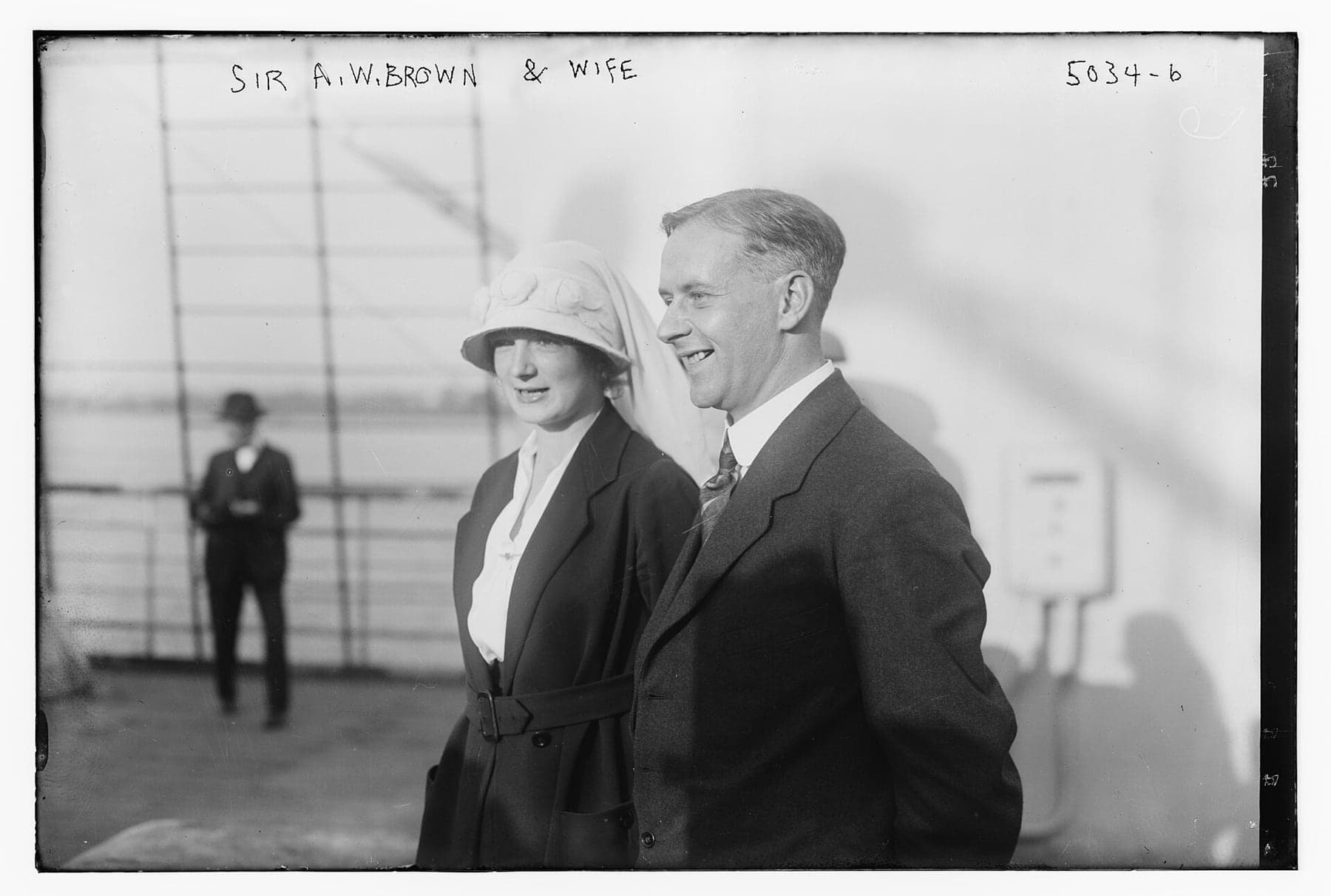 Sir Arthur Whitten Brown et son épouse Kathleen