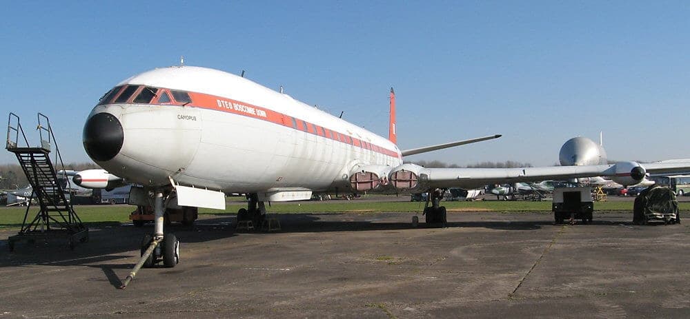Le Comet 4C XS235 Canopus, dernier Comet en état de vol, conservé à Bruntingthorpe