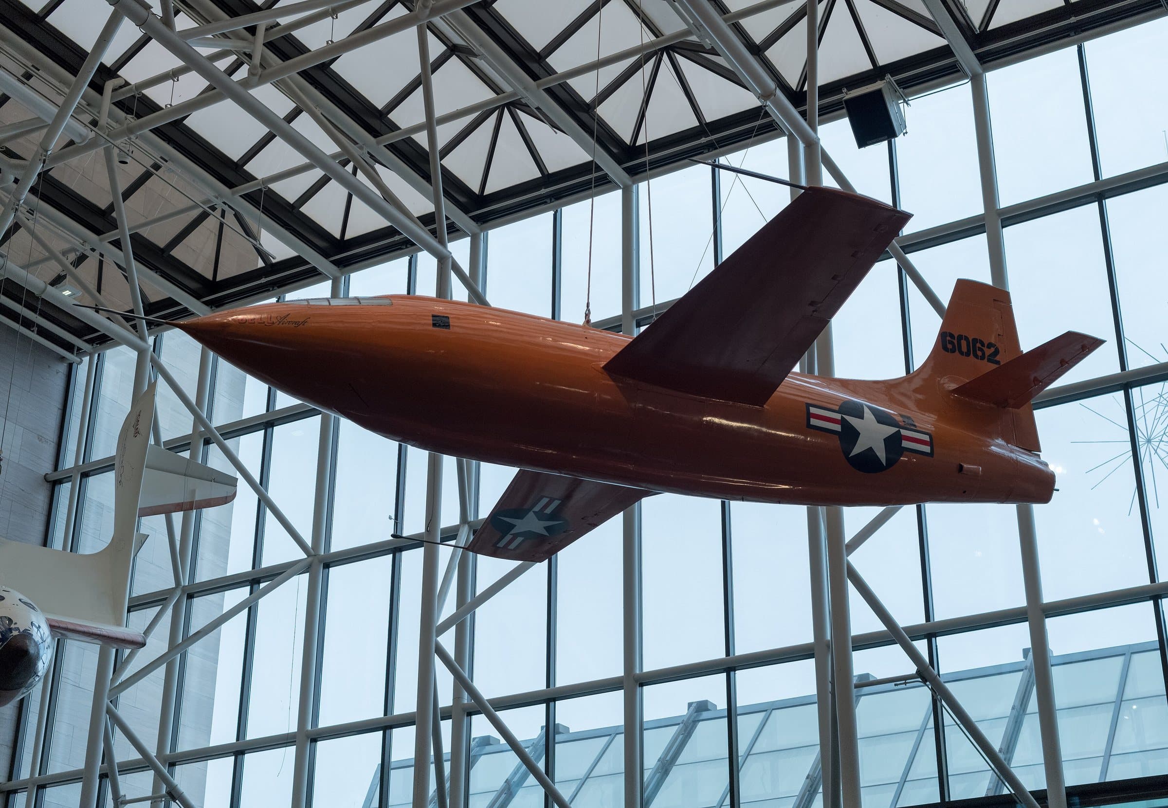 Glamorous Glennis hanging in the National Air and Space Museum in 2017