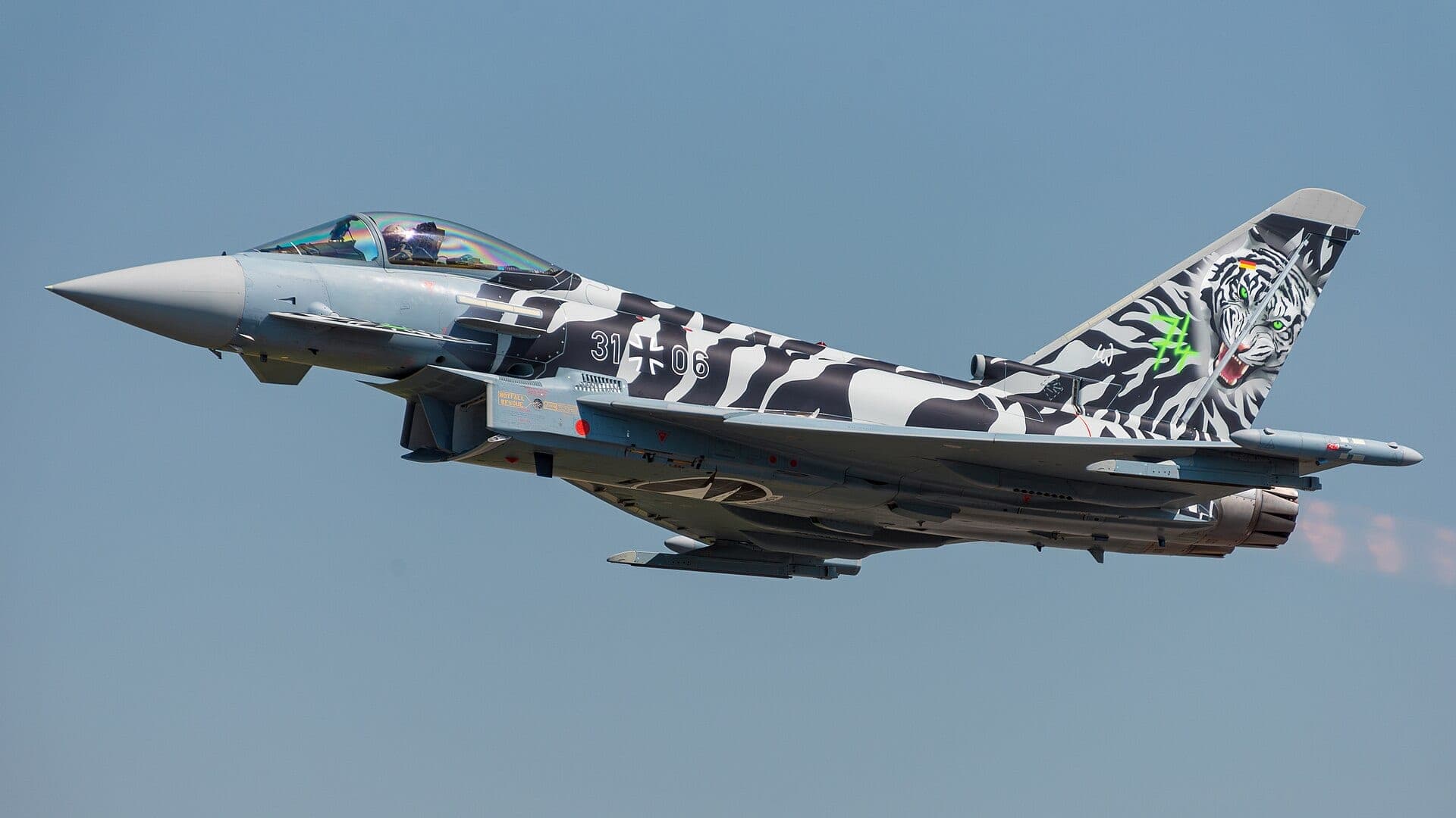Un Eurofighter Typhoon de la Luftwaffe au Royal International Air Tattoo en 2024