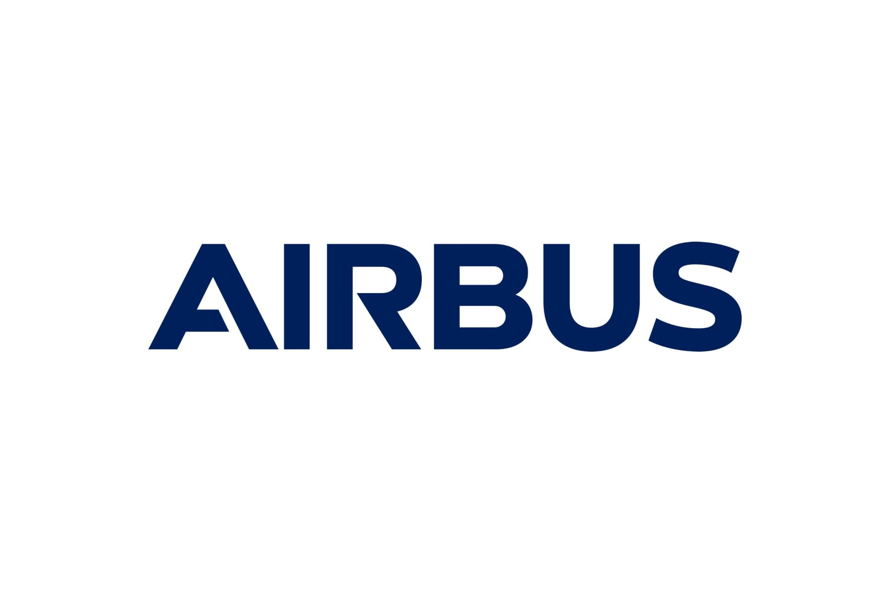 Le logotype Airbus en bleu foncé sur fond blanc
