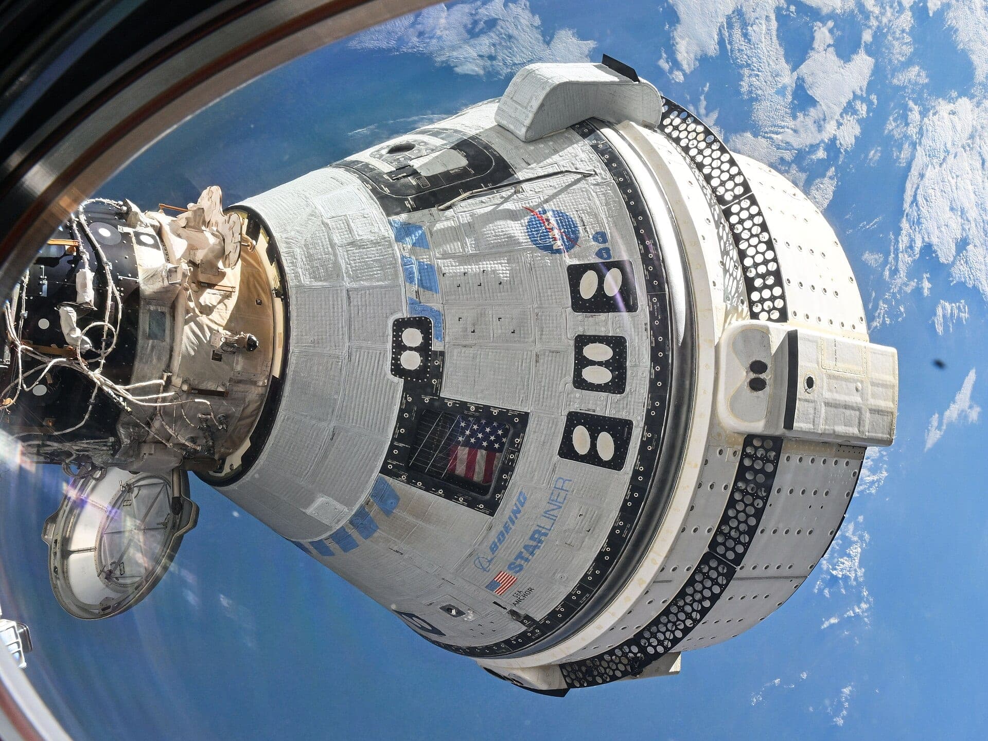 La capsule Starliner de Boeing amarrée à la Station spatiale internationale en juillet 2024