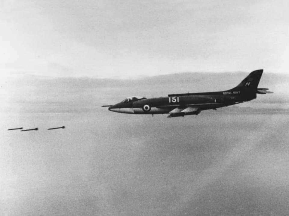 A Supermarine Scimitar, the company's last aircraft, around 1962